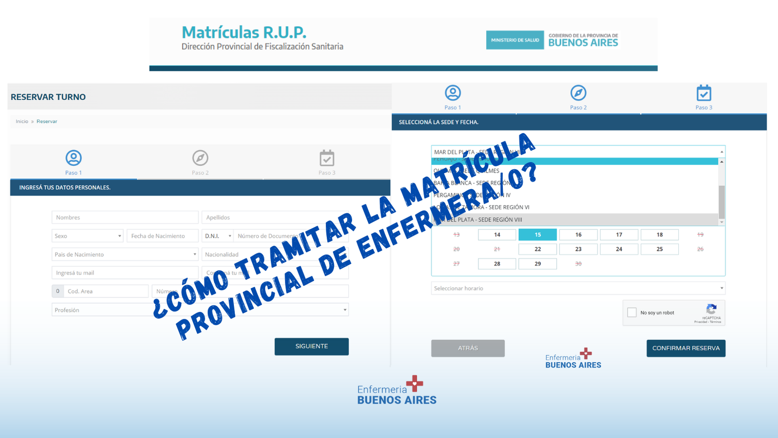 ¿Cómo tramitar la matrícula provincial de enfermera/o?